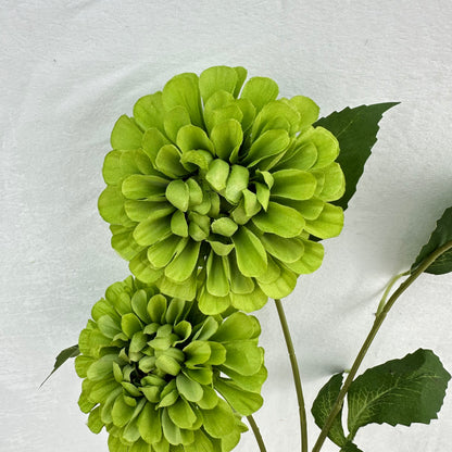 Green Silk French Dahlia Spray - 3 Heads