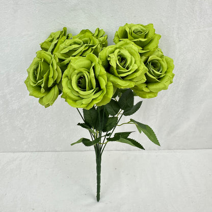 Green Silk Diamond Rose Bush - 9 Heads