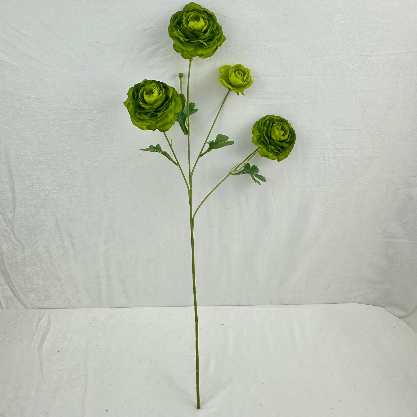 Green Silk Nerine Peony Bush - 4 Heads