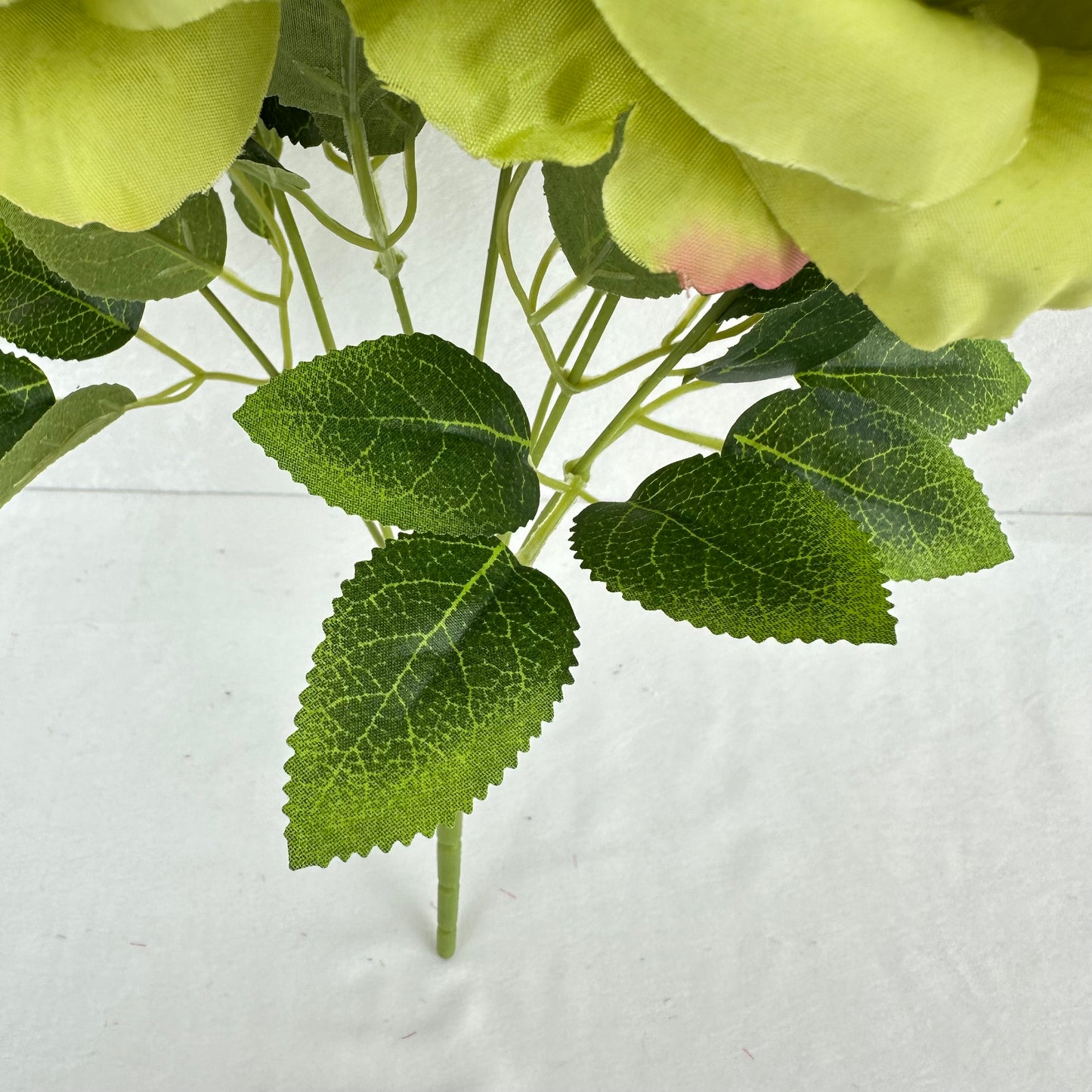 Green Silk Wedding Rose Bush - 7 Heads