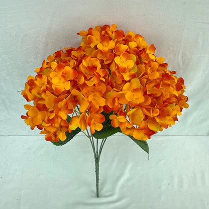 Orange Silk French Hydrangea Bush - 5 Heads RosesHQ.com