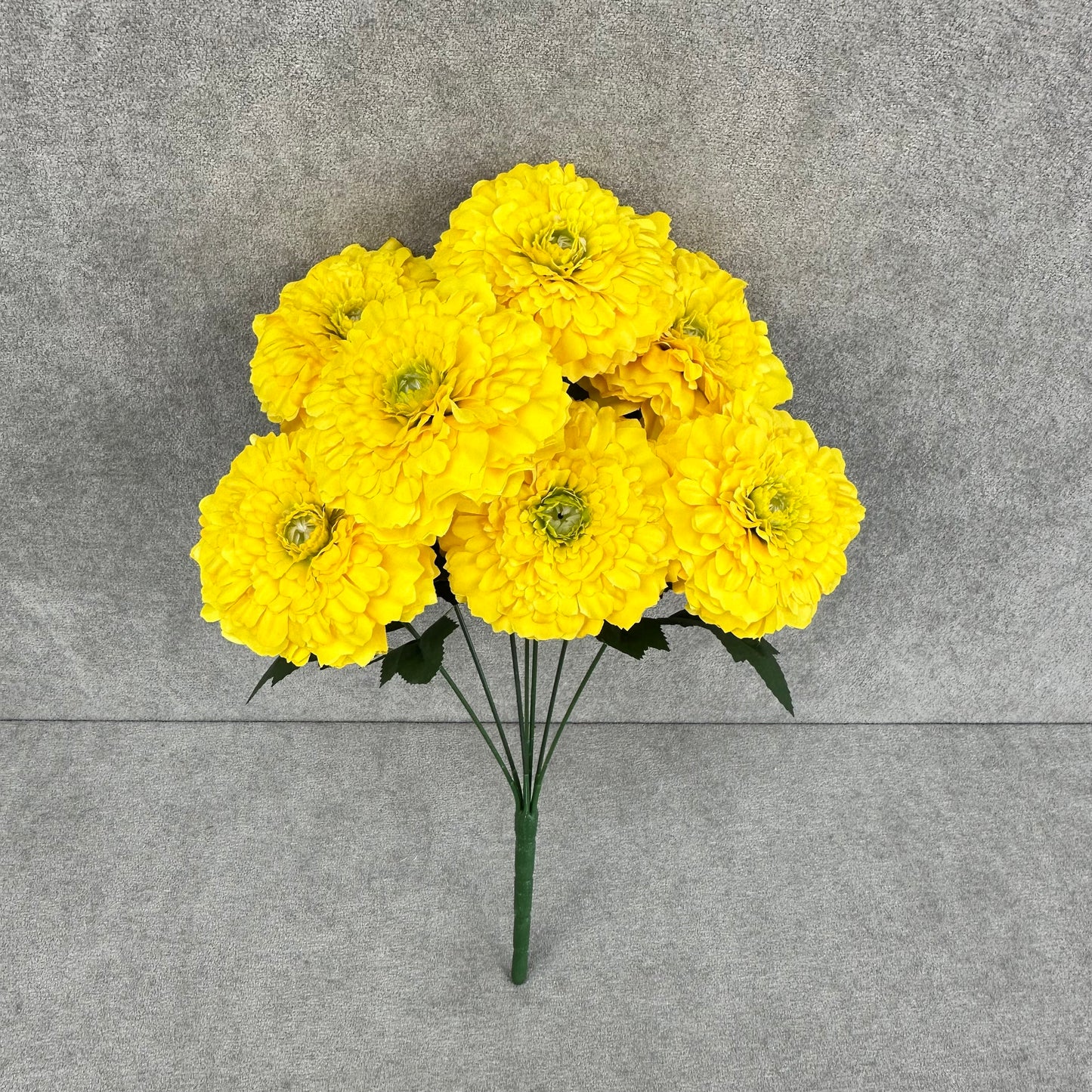 Yellow Silk Marigold Bunch - 6 Heads