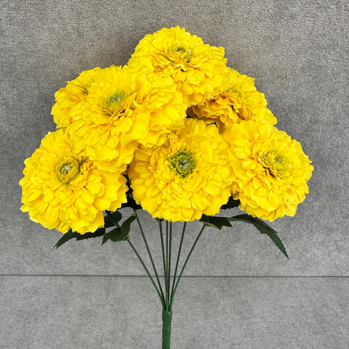 Yellow Silk Marigold Bunch - 6 Heads