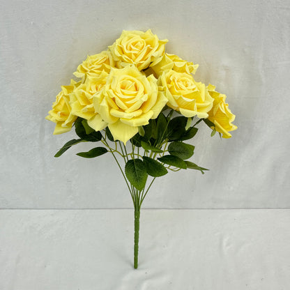 Yellow Silk Fruit Rose Bush - 9 Heads
