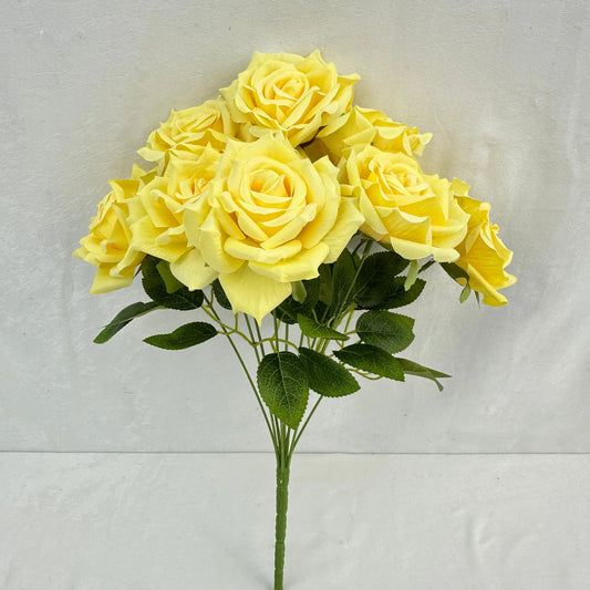 Yellow Silk Fruit Rose Bush - 9 Heads RosesHQ.com