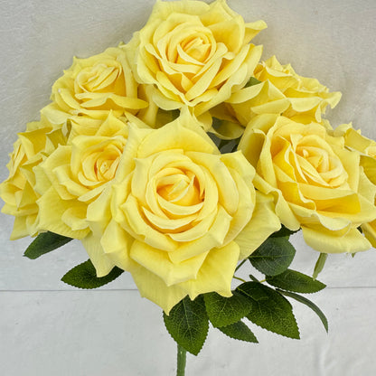 Yellow Silk Fruit Rose Bush - 9 Heads