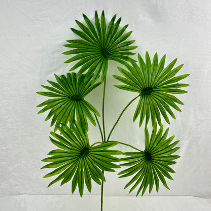 Green Silk Fishtail Palm Leaf 5 Branch