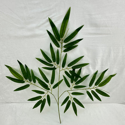 Green Silk Rubber Bamboo Leaf 12 Pack