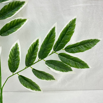 Green Silk Lemon Tree Leaf White Edge 12 Pack