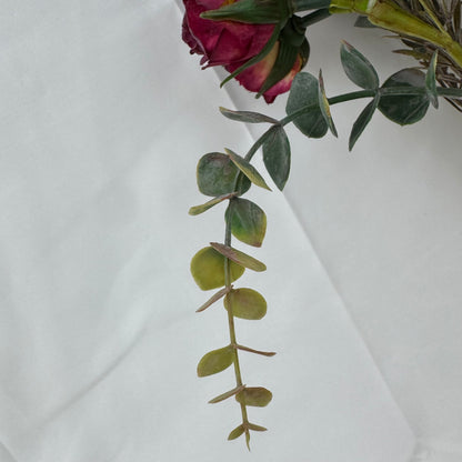 Purple Silk Burnt Edge Rose Bud Bush - 20 Heads