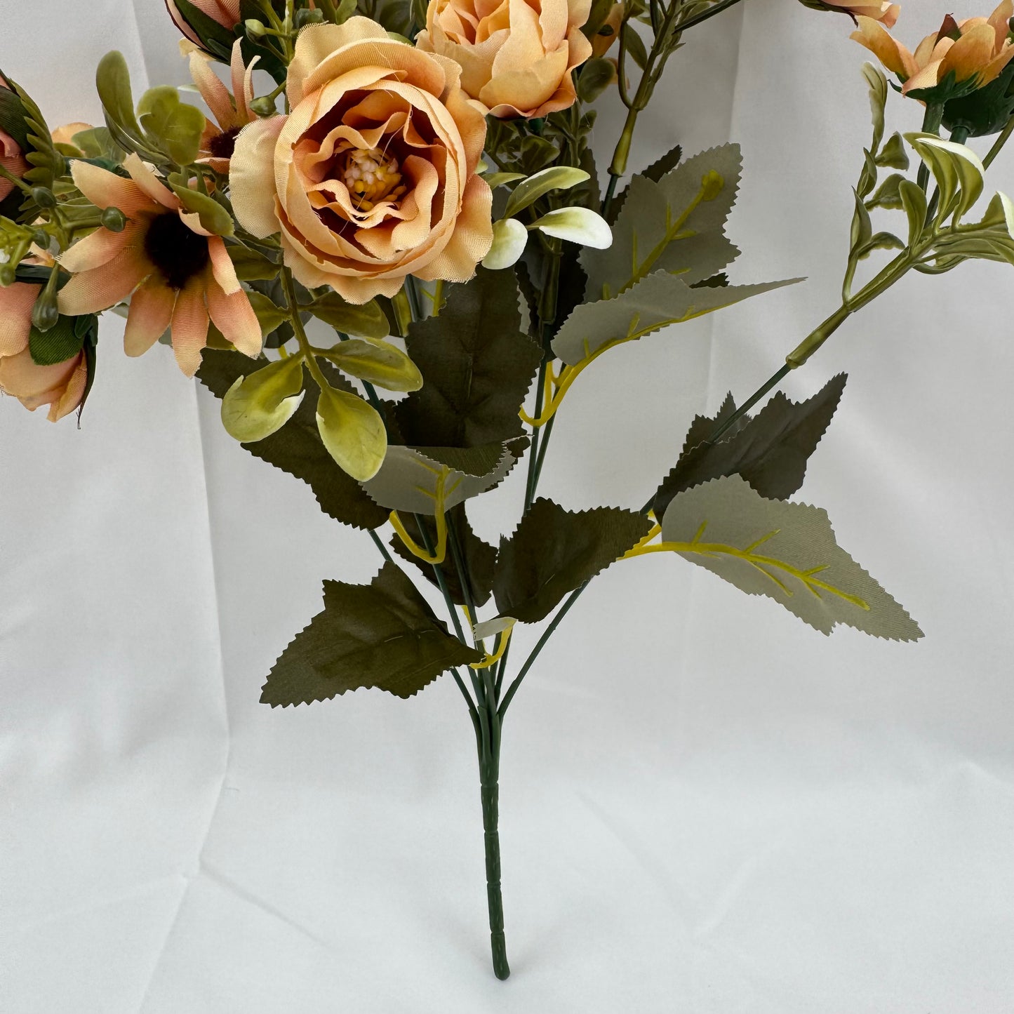 Orange Silk Peony Bush - 7 Heads
