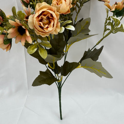 Orange Silk Peony Bush - 7 Heads