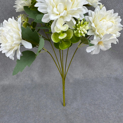 White Silk Dahlia Bush - 7 Heads RosesHQ.com