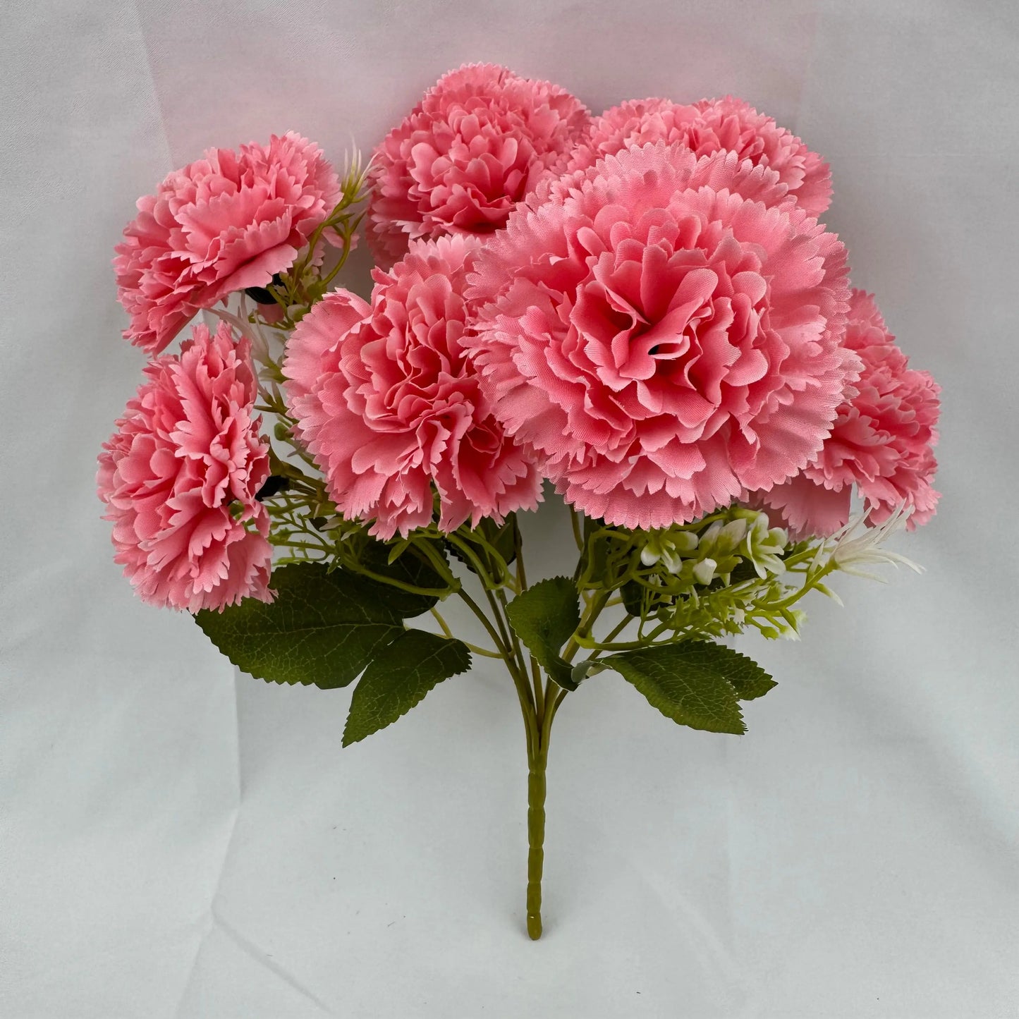 Pink Silk Carnation Bush - 7 Heads RosesHQ.com