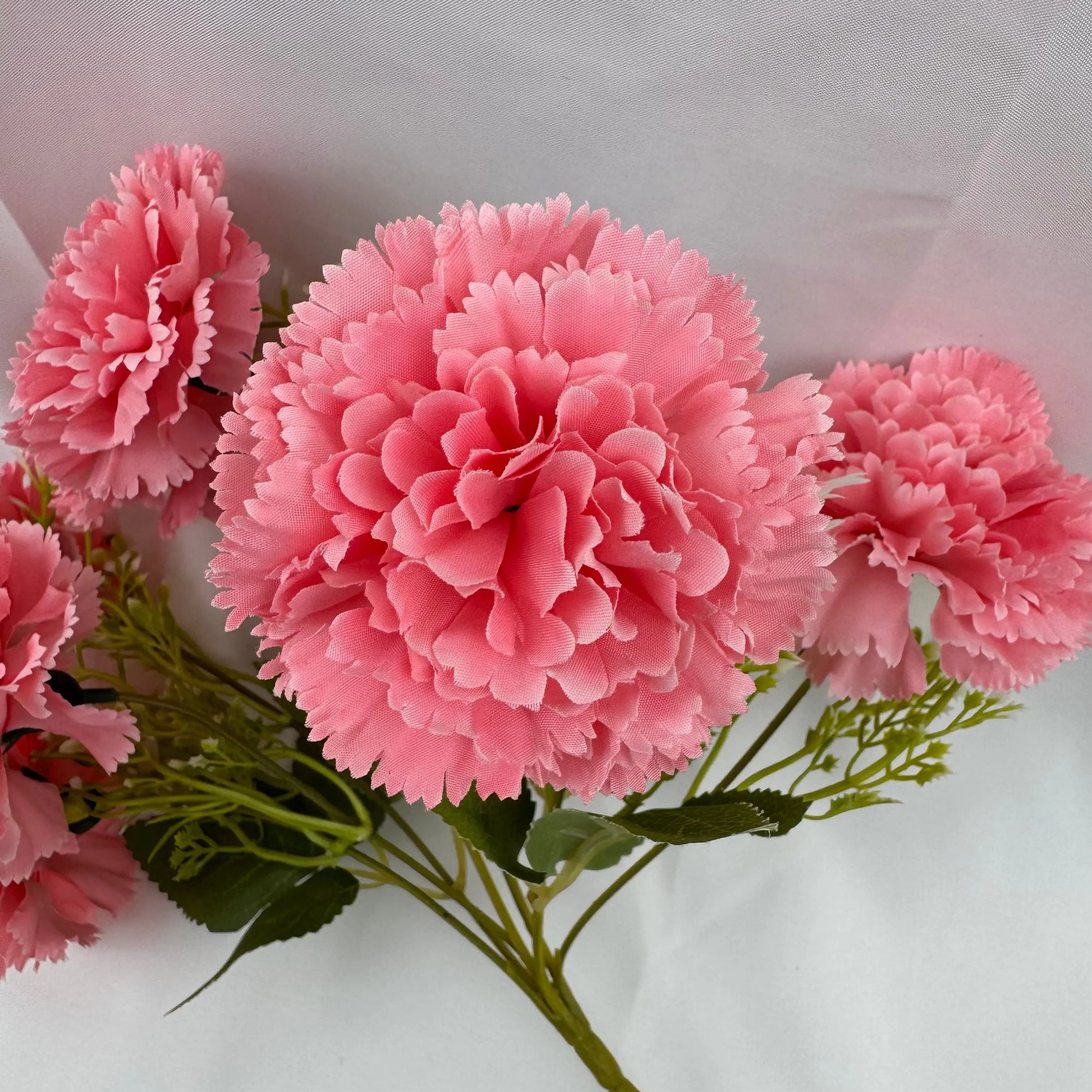 Pink Silk Carnation Bush - 7 Heads RosesHQ.com