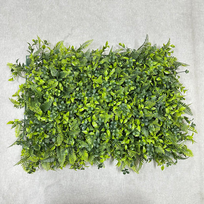 Mixed Green Artificial Grass Wall Panel 3-Style 40x60cm