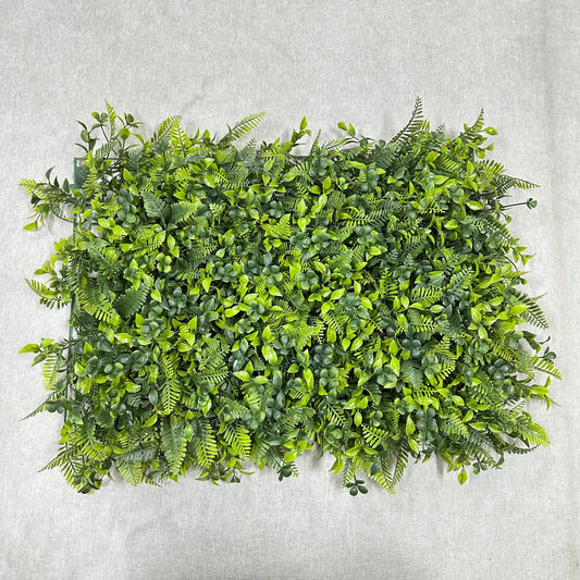 Mixed Green Artificial Grass Wall Panel 3-Style 40x60cm