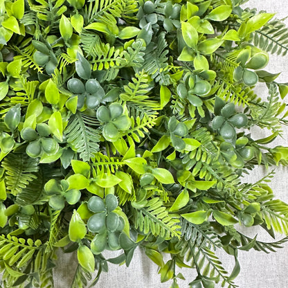 Mixed Green Artificial Grass Wall Panel 3-Style 40x60cm