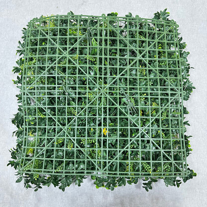 Artificial Mixed Leaf Grass Wall Panel Green 50x50cm