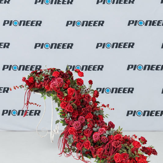 Layered & Rich Burgundy Rose Floral Runner