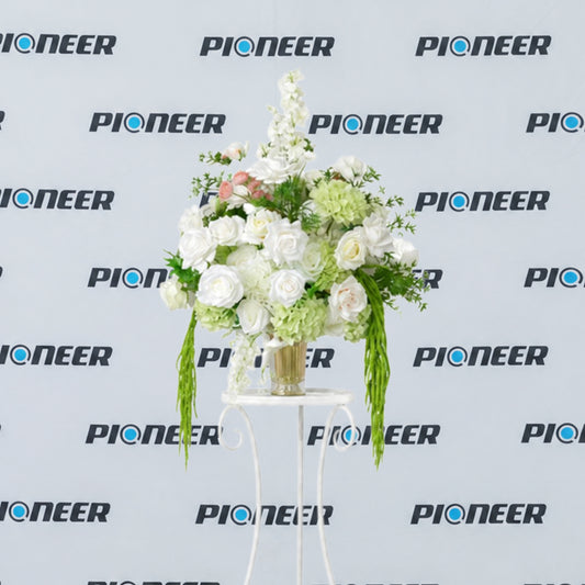 Premium White Rose and Hydrangea Floral Centerpiece