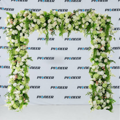 Garden White Rose & Hydrangea Floral Arch