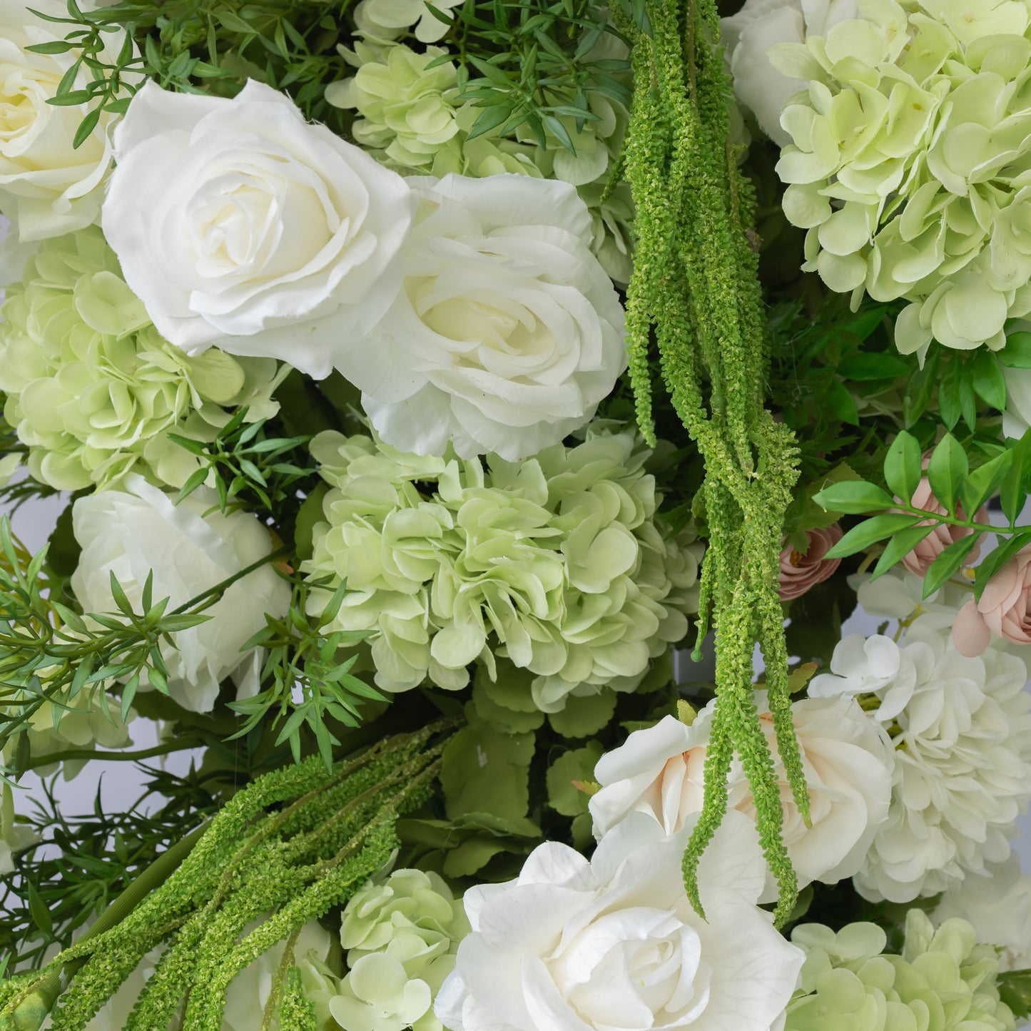 Garden White Rose & Hydrangea Floral Arch