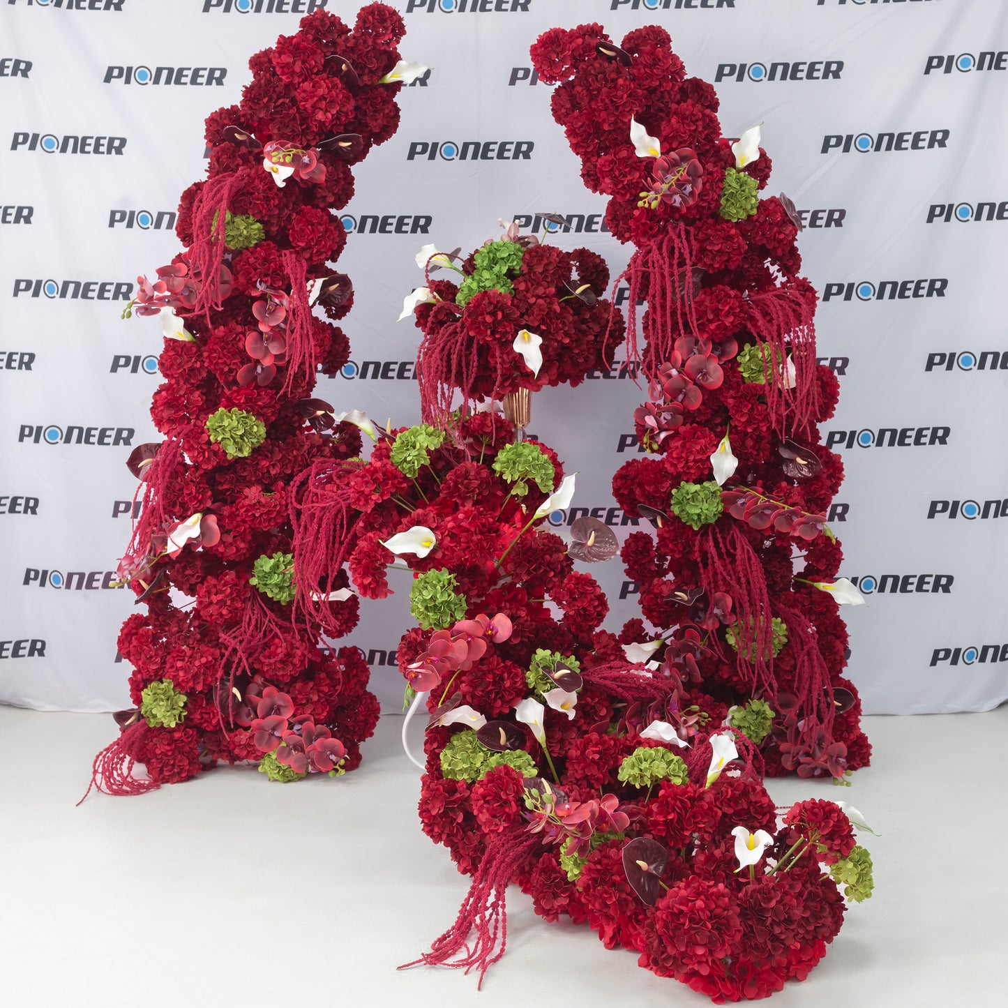 Prime Burgundy Hydrangea Floral Centerpiece