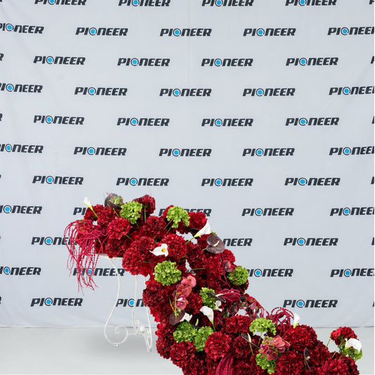 Burgundy Hydrangea & Orchid Floral Runner