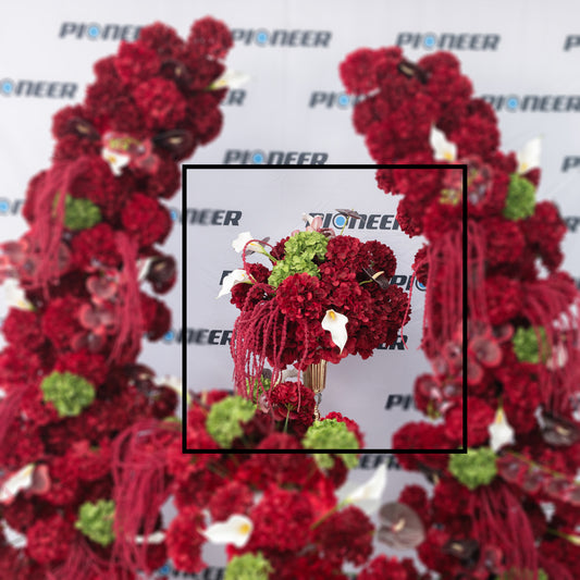 Prime Burgundy Hydrangea Floral Centerpiece