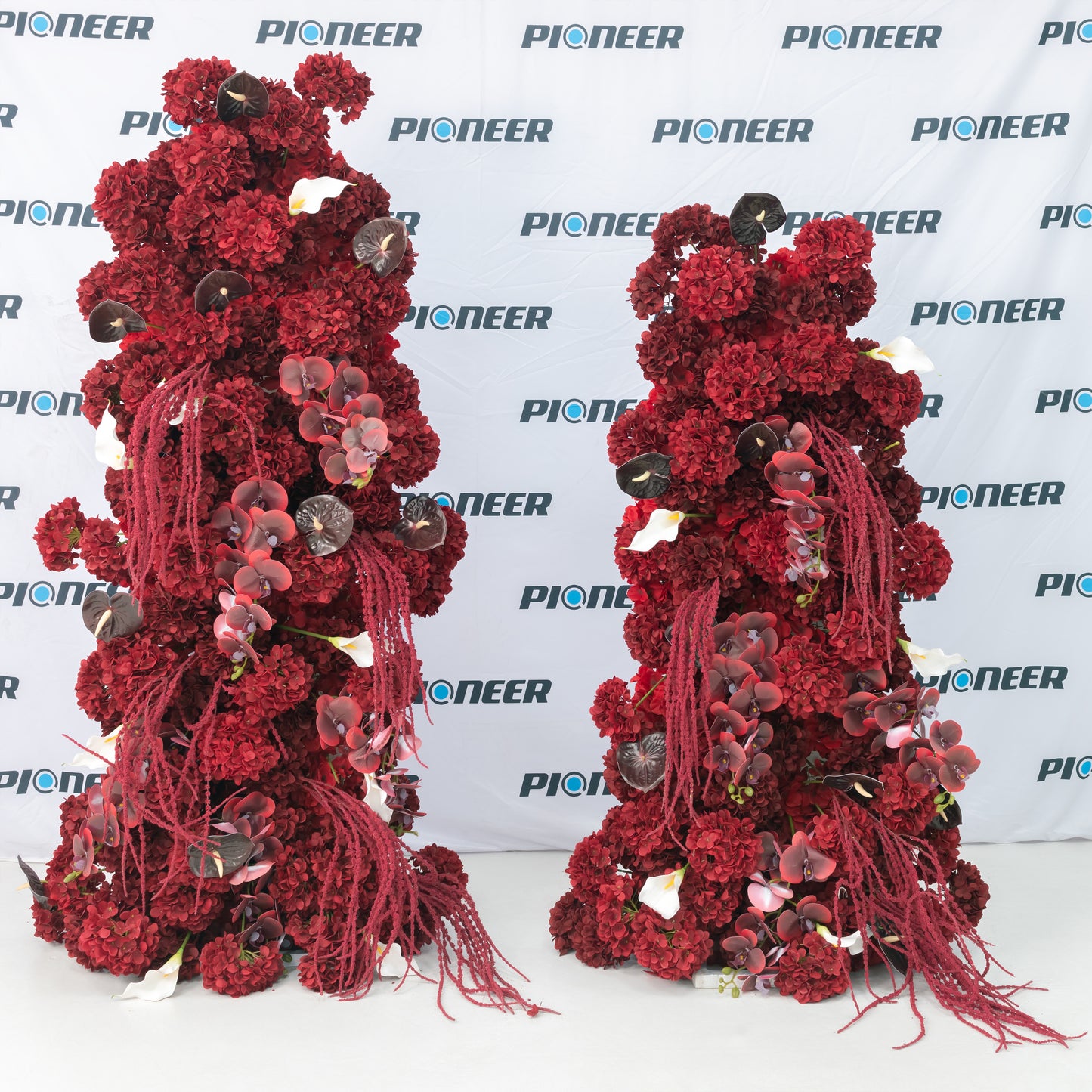 Burgundy Hydrangea Ceremony Floral Arch