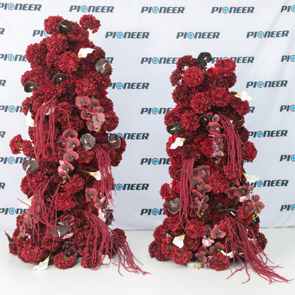 Burgundy Hydrangea Ceremony Floral Arch