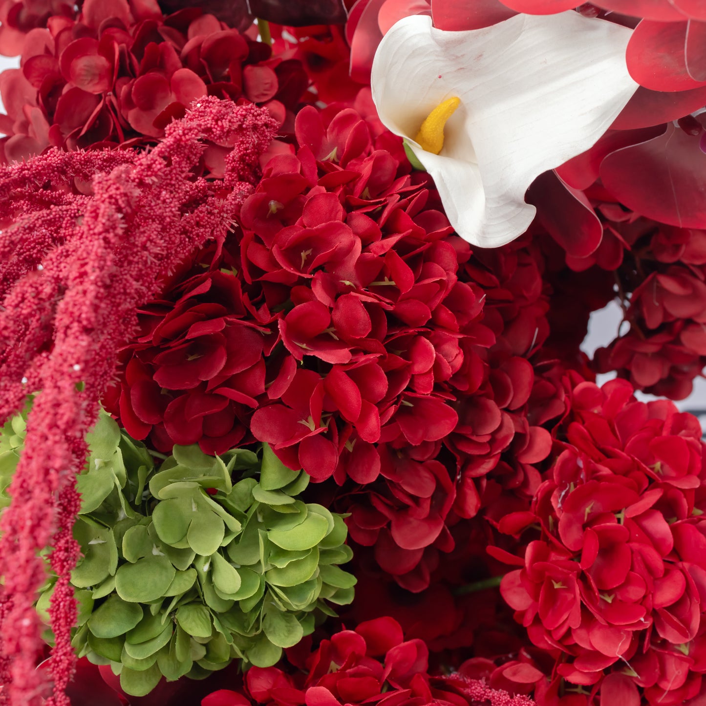 Burgundy Hydrangea & Orchid Floral Runner