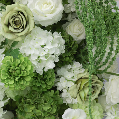 Lush Green & White Floral Event Runner