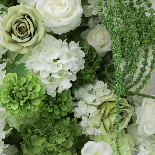 Lush Green & White Floral Event Runner