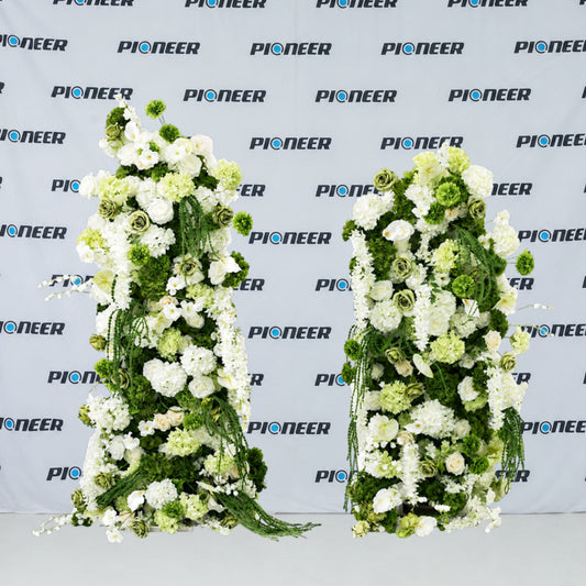 Botanical Green & White Floral Arch