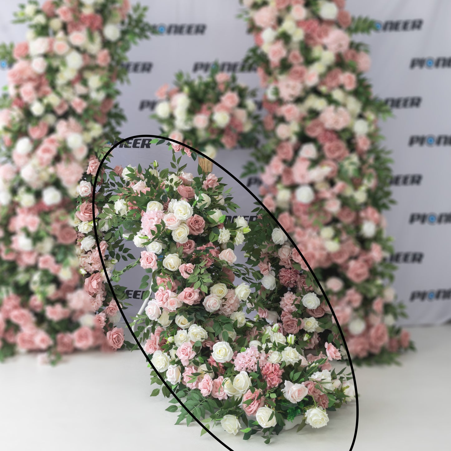 Blush Rose & Hydrangea Floral Runner