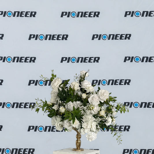 Premium White Rose Floral Display Centerpiece