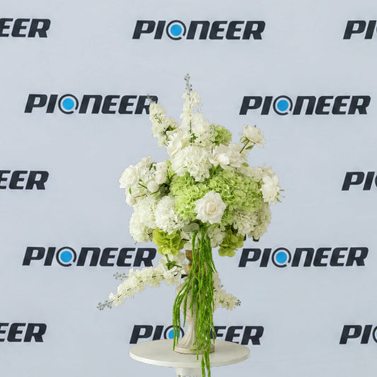White & Green Hydrangea Floral Centerpiece