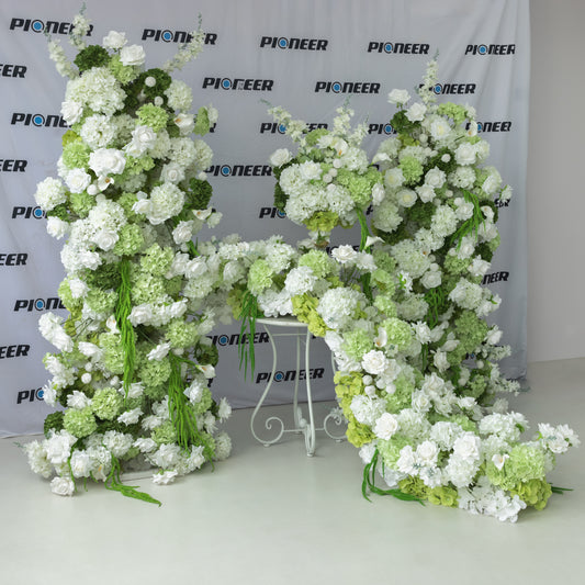 White & Green Hydrangea Floral Centerpiece