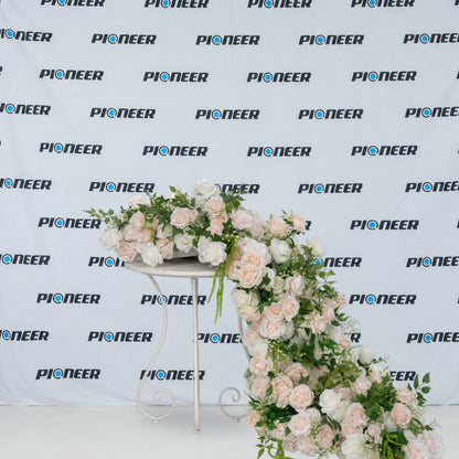 Blush & White Rose Floral Runner