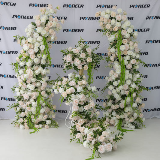 Blush & White Rose Ceremony Centerpiece