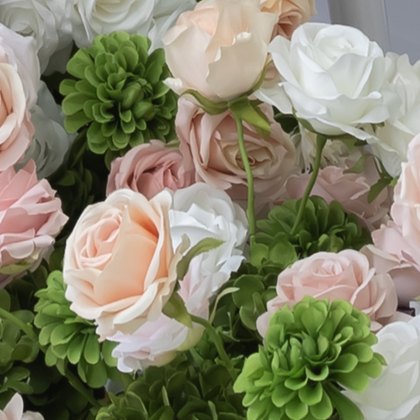 Pink & White Flower Pillar Archway Ceremony Set