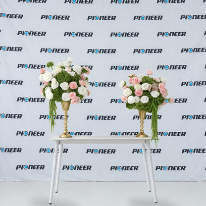Blush Rose & Green Hydrangea Floral Centerpiece