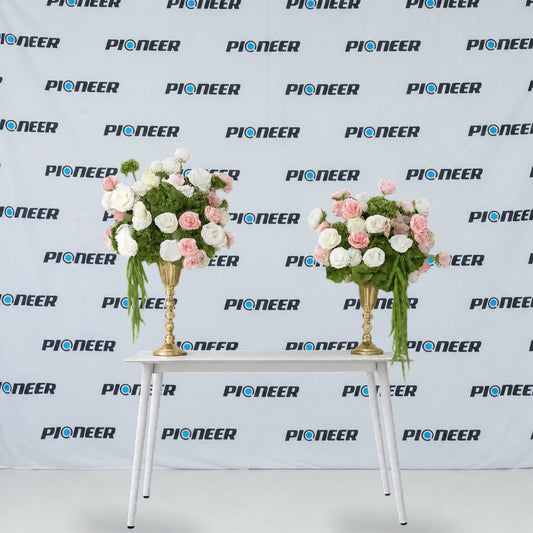 Blush Rose & Green Hydrangea Floral Centerpiece