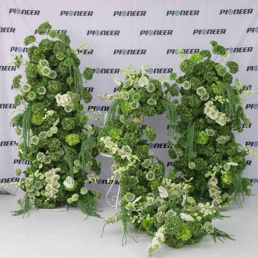 Lush Botanical Green Hydrangea Floral Centerpiece