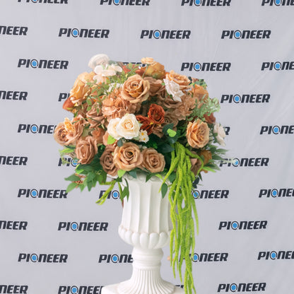 Mocha Rose & Champagne Floral Centerpiece