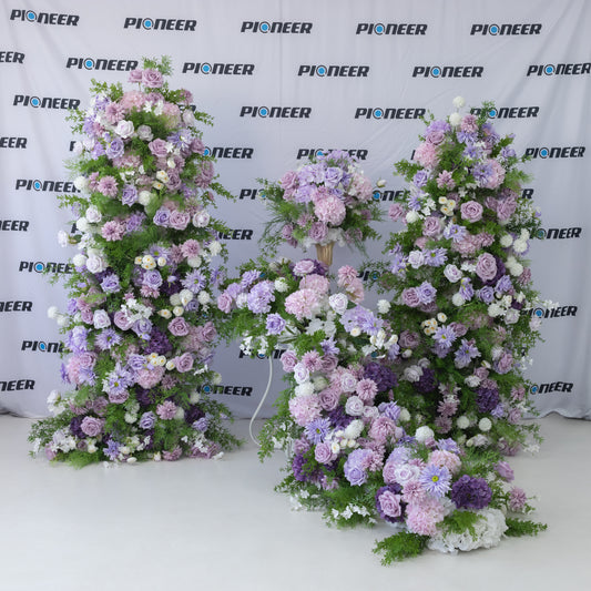 Pastel Lavender Hydrangea & Rose Floral Centerpiece