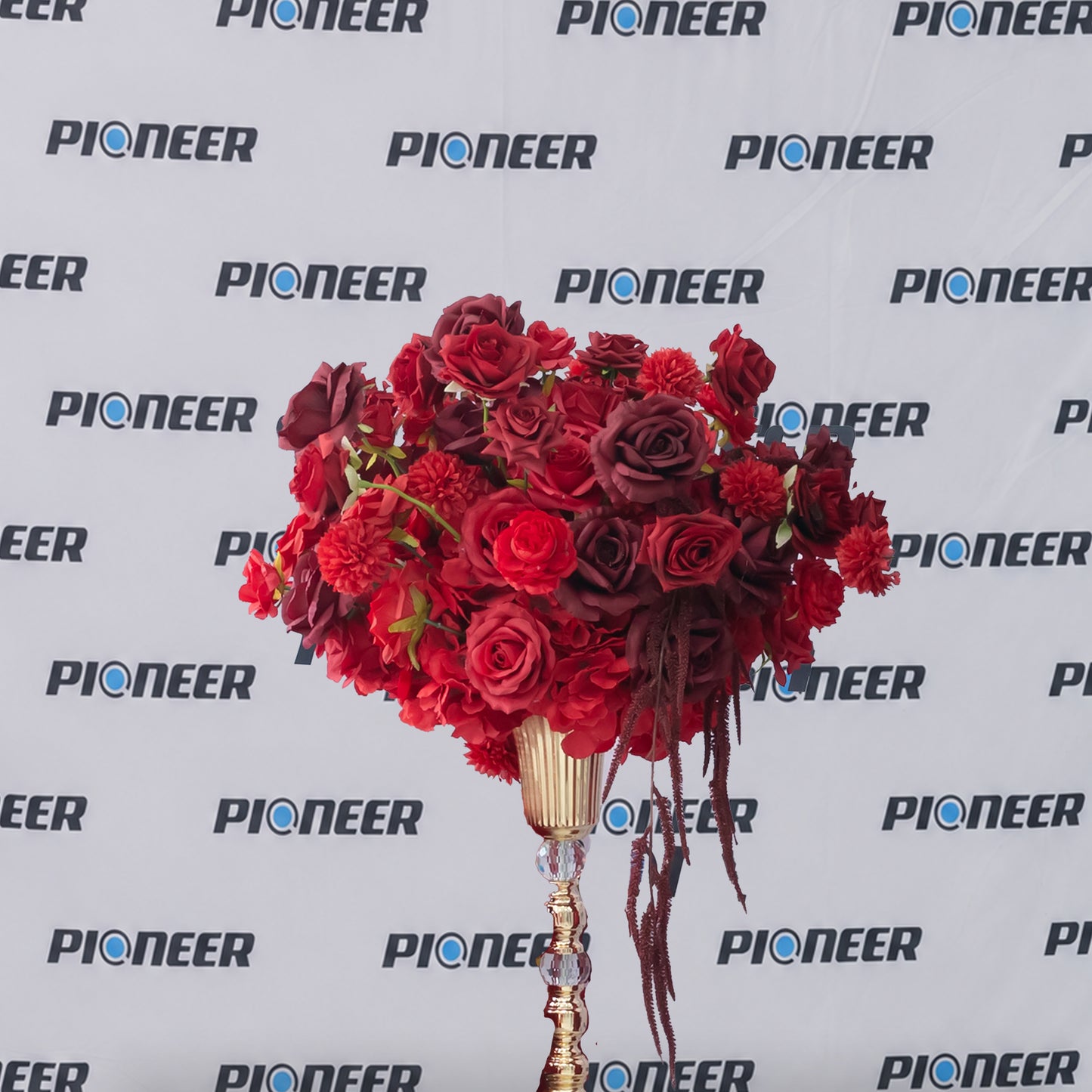 Premium Crimson Rose Floral Centerpiece