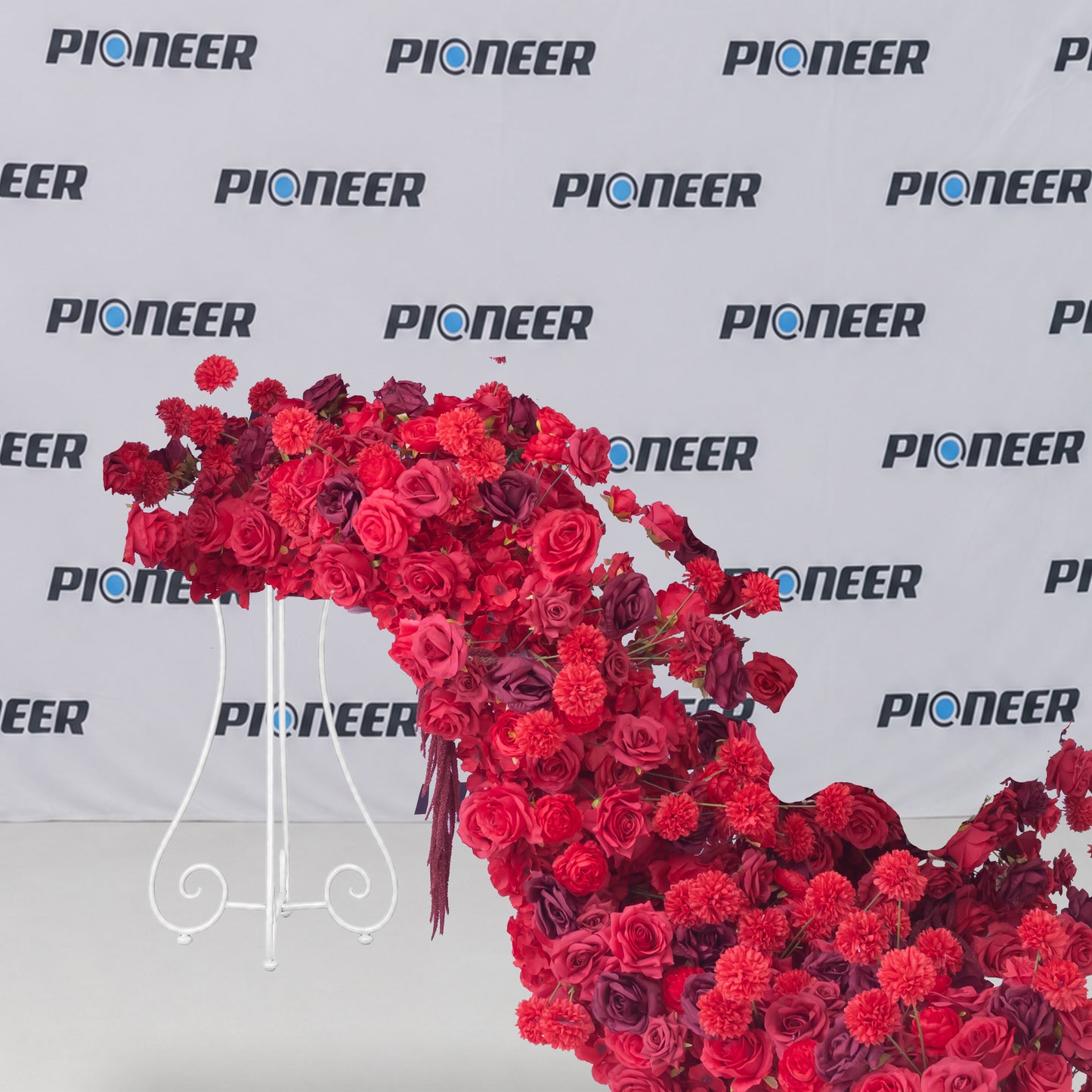 Crimson Bloom Floral Runner